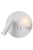 Lucide MATIZ LED Wandleuchte USB Aufladung 3,7W 360° drehbar Weiß, Opal 77286/02/31
