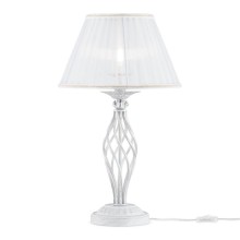 Maytoni Grace Tischleuchte, Tischlampe E14 Weiss, Gold Organza