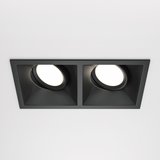 Maytoni Dot Downlight, Einbauleuchte 2x GU10 Schwarz