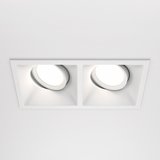Maytoni Dot Downlight, Einbauleuchte 2x GU10 Weiss