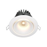 Maytoni Yin LED Downlight, Einbauleuchte 12W dimmbar Weiss 90Ra Ø9,8mm Warmweiss