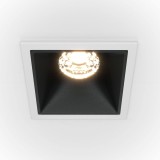 Maytoni Alfa LED Downlight, Einbauleuchte 10W Schwarz / Weiss 90Ra Warmweiss