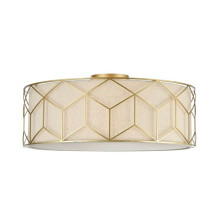 Maytoni Messina Deckenleuchte 5x E27 Gold Leinen