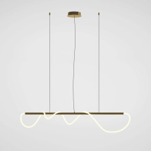 Maytoni Tau LED Pendelleuchte, Hängeleuchte 30W Gold-Farbe Warmweiss