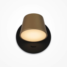 Maytoni Pixel LED Wandleuchte, Wandlampe 7W Messing Schwarz Warmweiss