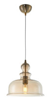 Maytoni Tone Pendelleuchte, Hängeleuchte E27 30cm Bronze Bernstein Glas