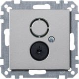 Merten 297460 Lautsprecher-Steckdosen-Einsatz, aluminium, System M