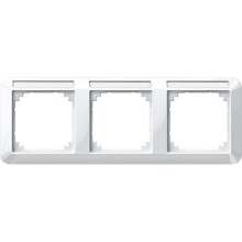 Merten 387319 1-M-Rahmen, 3fach mit Beschriftungsträger, waagerecht polarweiß glänzend