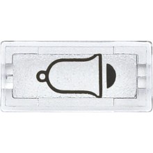 Merten 395869 Symbole, rechteckig, Klingel, glasklar