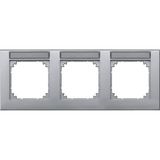 Merten 472360 M-PLAN-Rahmen, 3fach beschriftbar, waagerecht aluminium
