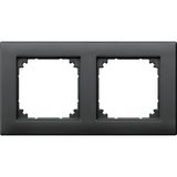 Merten 488214 M-PLAN II-Rahmen, 2fach, bündiger Einbau, anthrazit