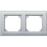 Merten 488260 M-PLAN II-Rahmen, 2fach, bündiger Einbau, aluminium