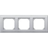 Merten 488360 M-PLAN II-Rahmen, 3fach, bündiger Einbau, aluminium