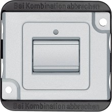 Merten MEG3106-7060 Aus/Wechsel-Kontrollschalter-Einsatz, 1-polig, 10AX, AC250V mattsilber, PANZER