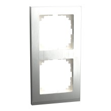 Merten MEG4020-3646 M-Pure Decor-Rahmen, 2fach, Edelstahl/Alu, M-Pure Decor