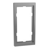 Merten MEG4025-6536 D-Life Rahmen, 2fach für Rasiersteckdose, Edelstahl