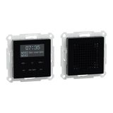 Merten MEG4375-0303 DAB+ Radio Set mit Bluetooth inklusive Lautsprecher, Farbe Schwarz für System M