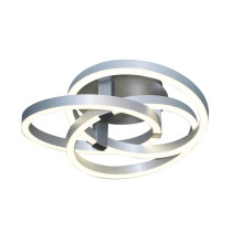 Näve LED Deckenleuchte DIVORA Ø70cm 75W Steuerbare Lichtfarbe aluminium dimmbar RGB Nachtlicht Tuya Smart 1374460