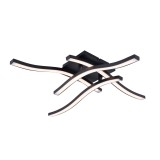 Näve LED Deckenleuchte ONDA 45x45cm 24W Warmweiss schwarz 1383222