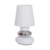 Näve E14 Tischleuchte STONEY Ø16cm weiß 3045323