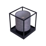 Näve E14 Tischleuchte BETA Ø15cm grau 3190516