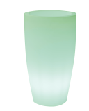 NewGarden BAMBU 70 LED Blumentopf, Pflanzkübel beleuchtet groß außen + RGB, Akku ø40x70cm IP65