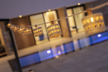 NewGarden ALBA Solar LED Lichterkette Naturfaser 8m Akku E12 Innen & Außen IP44