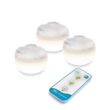 NewGarden BOMBILLA MINI CHERRY LED Mini Leuchthalbkugel, 3er-Pack, Akku, USB, Außen, dimmbar IP54