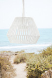Newgarden Conta 30 Akku Weiß Hängeleuchte mit Seil, warmweißes Licht, dimmbar, Fernbedienung ø40x30,5 cm