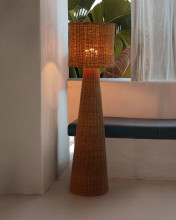 Newgarden Grace 140 Natur Stehleuchte aus Rattan, mit Jute-Kabel und E27 Fassung ø22x109 cm