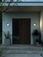 Nordlux Oliver Round LED Wandleuchte rund schwarz IP54 2218261003