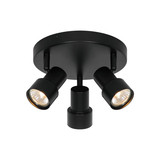 Nordlux 2512370103 Boston 3-rondel GU10 Deckenleuchte Dimmbar Schwarz