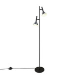 Nordlux Stehlampe Kelvis Schwarz 2-flammig 2xGU10 Metall 2612784003