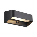 Nordlux LED Wandleuchte Marcellio Solar Schwarz Sensor 400lm 3000K warmweiß 22cm IP54 Aluminium 2618001003