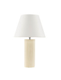 Nova Luce Tischleuchte Bacco E27 Beige Textil Stein Ø30cm 9001062