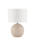 Nova Luce Tischleuchte Nagomi E27 Beige Keramik Textil Ø30cm 9001068