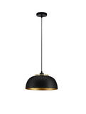 Nova Luce Pendelleuchte Sqube E27 Schwarz Gold Metall Ø35cm 9001086