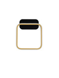 Nova Luce LED Wandleuchte Imar 13W warmweiss 3200K Schwarz Gold Stahl Aluminium 24x20cm 9001105
