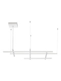 Nova Luce LED Pendelleuchte Pace dimmbar 83W warmweiss 3000K Weiß Aluminium 102x80cm 9002055