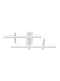 Nova Luce LED Deckenleuchte Pace dimmbar 42W warmweiss 3000K Weiß Aluminium 59x41cm 9002057