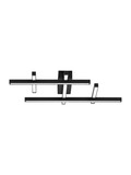 Nova Luce LED Deckenleuchte Pace dimmbar 42W warmweiss 3000K Schwarz Aluminium 59x41cm 9002058