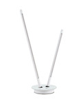 Nova Luce LED Tischleuchte Intec dimmbar 8W warmweiss 3000K Weiß Aluminium Ø15cm 9002063