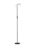 Nova Luce LED Stehleuchte Nostos dimmbar 30W warmweiss 3000K Schwarz Aluminium 205cm 9002066