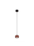Nova Luce LED Pendelleuchte Conga 13W warmweiss 3000K Kaffeebraun Aluminium Ø10cm 9002069