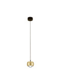 Nova Luce LED Pendelleuchte Conga 13W warmweiss 3000K Gold Aluminium Ø10cm 9002073