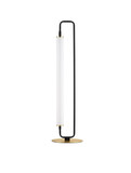 Nova Luce LED Tischleuchte Wetro 20W warmweiss 3000K Schwarz Gold Metall Ø18cm 9002084