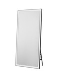 Nova Luce LED Spiegel Adon 42W warmweiss 3000K IP44 Schwarz Weiß Aluminium Spiegelglas 150x75cm 9006038