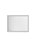 Nova Luce LED Spiegel Ambor dimmbar 37W warmweiss 3000K IP44 Schwarz Aluminium Spiegelglas 80x60cm 9006040