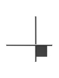 Nova Luce LED Wandleuchte Cross dimmbar 15W warmweiss 2700K Schwarz Aluminium 50x50cm 9006084