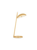 Nova Luce LED Tischleuchte Flute dimmbar 18W warmweiss 3000K Gold Aluminium 53x28cm 9006101